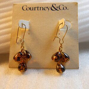 Courtney & Co. - Tortoise Shell Dangle Earrings   8-20